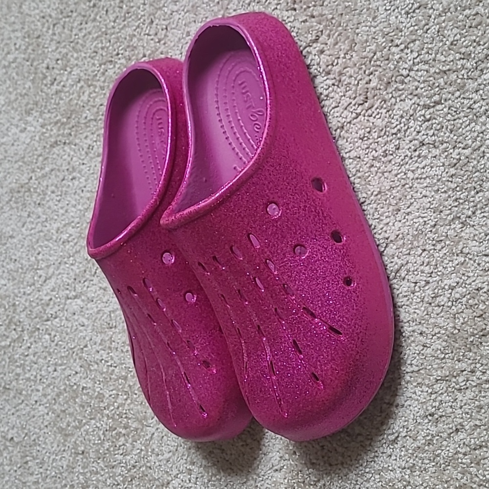 Just Be EVA "Crocs" Hot Pink Bling 💗 Shoes